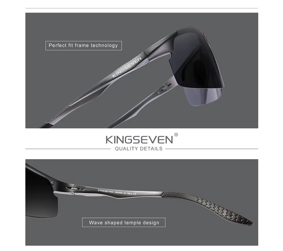 KINGSEVEN Aluminium Męskie Okulary Przeciwsłoneczne Polaryzacyjne Lotnicze Okulary Przeciwsłoneczne Do Jazdy Męskie Okulary Sportowe Lunette Soleil Homme