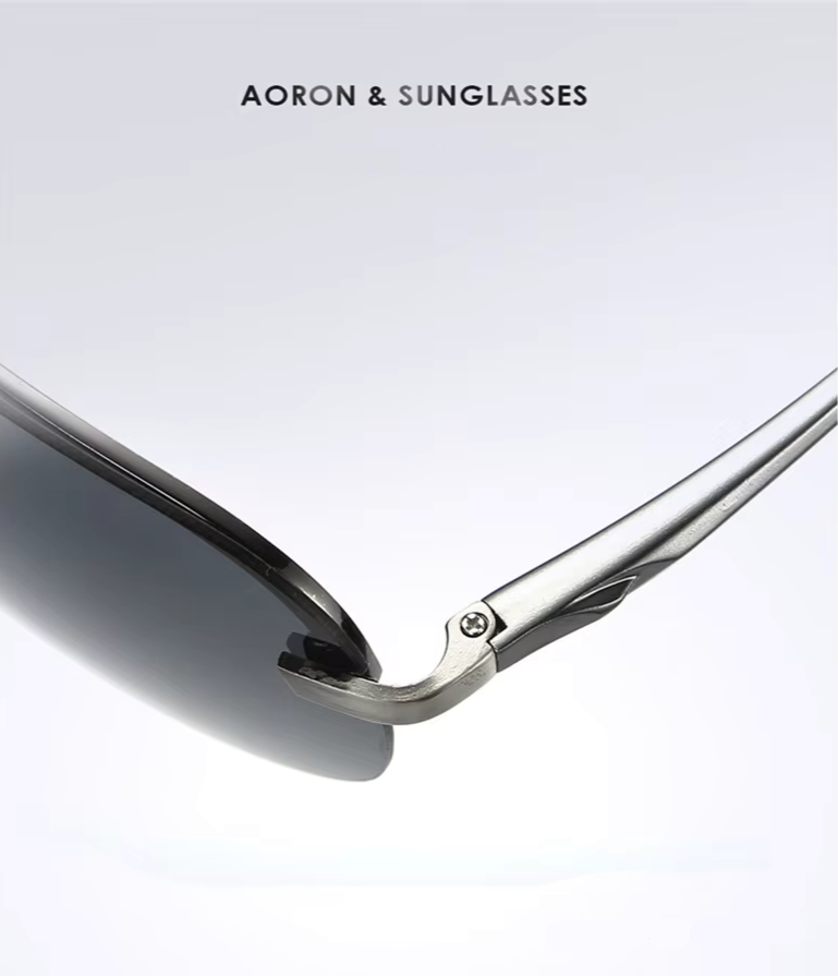 AORON Męskie Okulary Przeciwsłoneczne Polaryzacyjne Męskie Markowe Okulary Przeciwsłoneczne Aluminiowe Nogi Lustrzane Soczewki Okulary Przeciwsłoneczne dla Mężczyzn/Kobiet