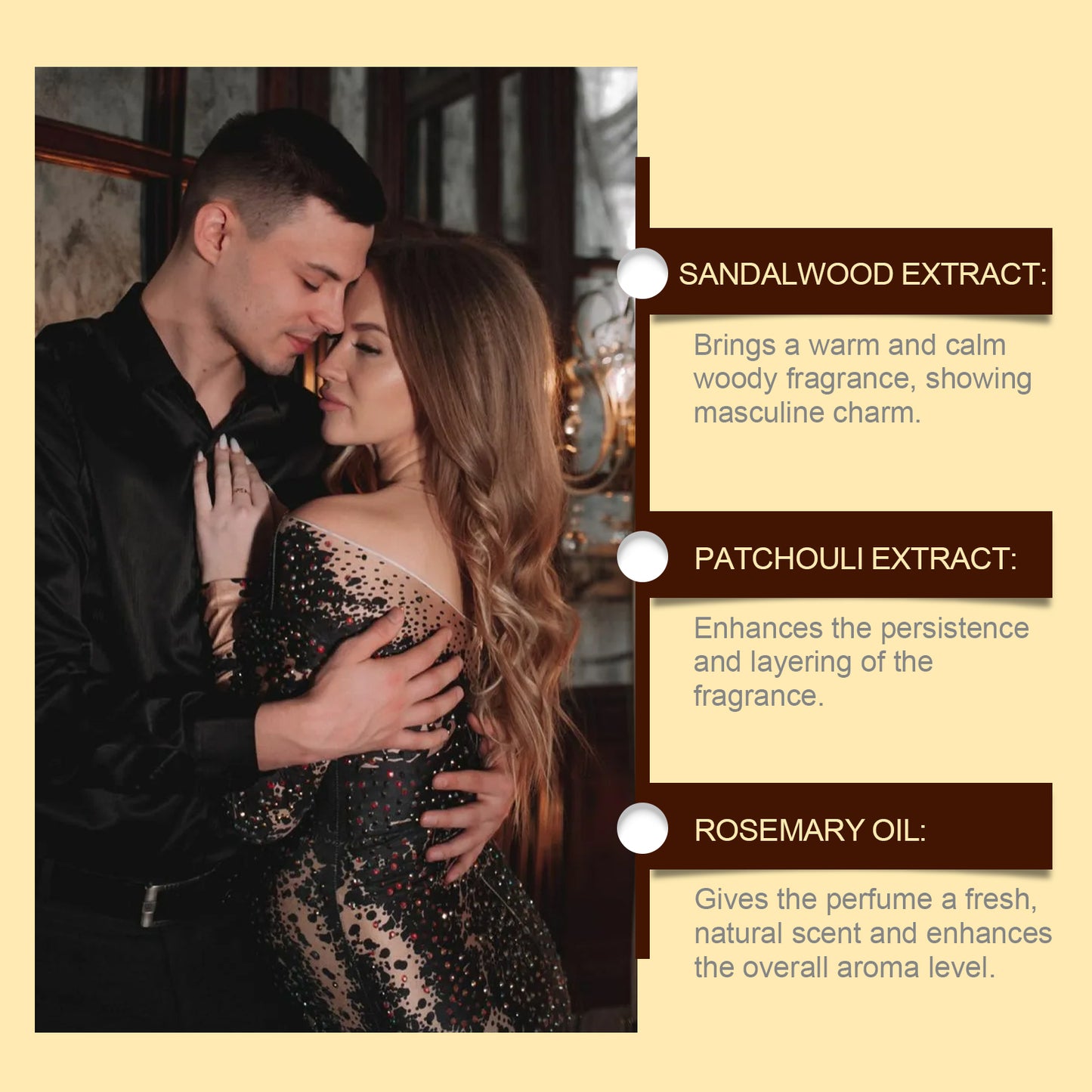 Roxelis Men's Charming Cologne Bogaty zapach wody kolońskiej Feromony Wyrażają męski urok Niszowa przenośna woda kolońska